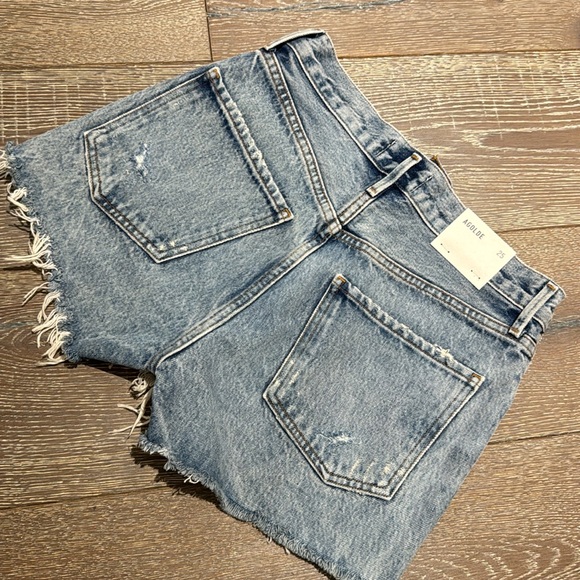 AGOLDE surreal Jaden High rise cut off jean shorts. New with tags - Picture 2 of 5